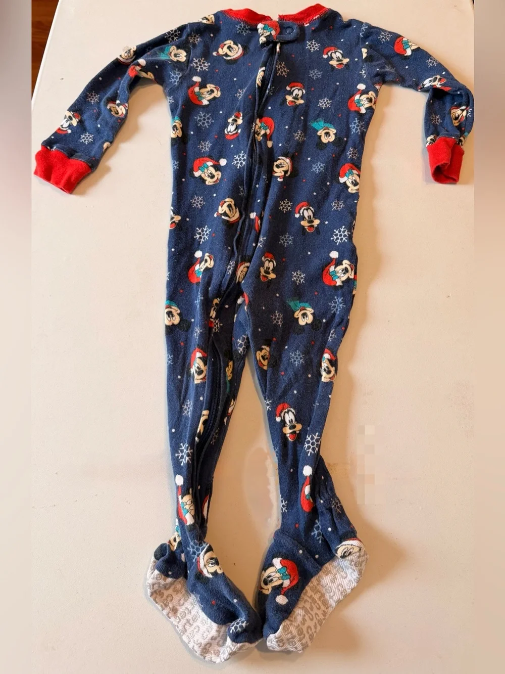 Disney Navy Mickey Mouse Holiday One Piece Pajamas